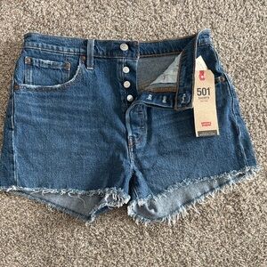 Levi's Classic Blue Jean Shorts high rise